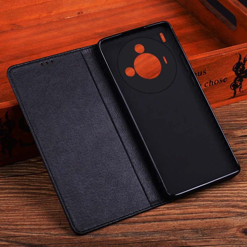 Hot Sales Luxury Genuine Leather Flip Phone Case For Zte Nubia Z50s Pro Leather Half Pack Phone Cover Procases Shockproof
