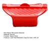 Silicone Steamer Box with Lid Professional Fish Steamer Silicone Steamer Microwave Food Grade Kitchen Gadgets 3