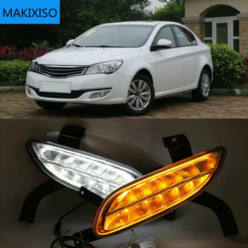 

LED Daytime Running Lights DRL Fog Lamp with Yellow Turn Signal Lamp For Roewe 350 2011-2016