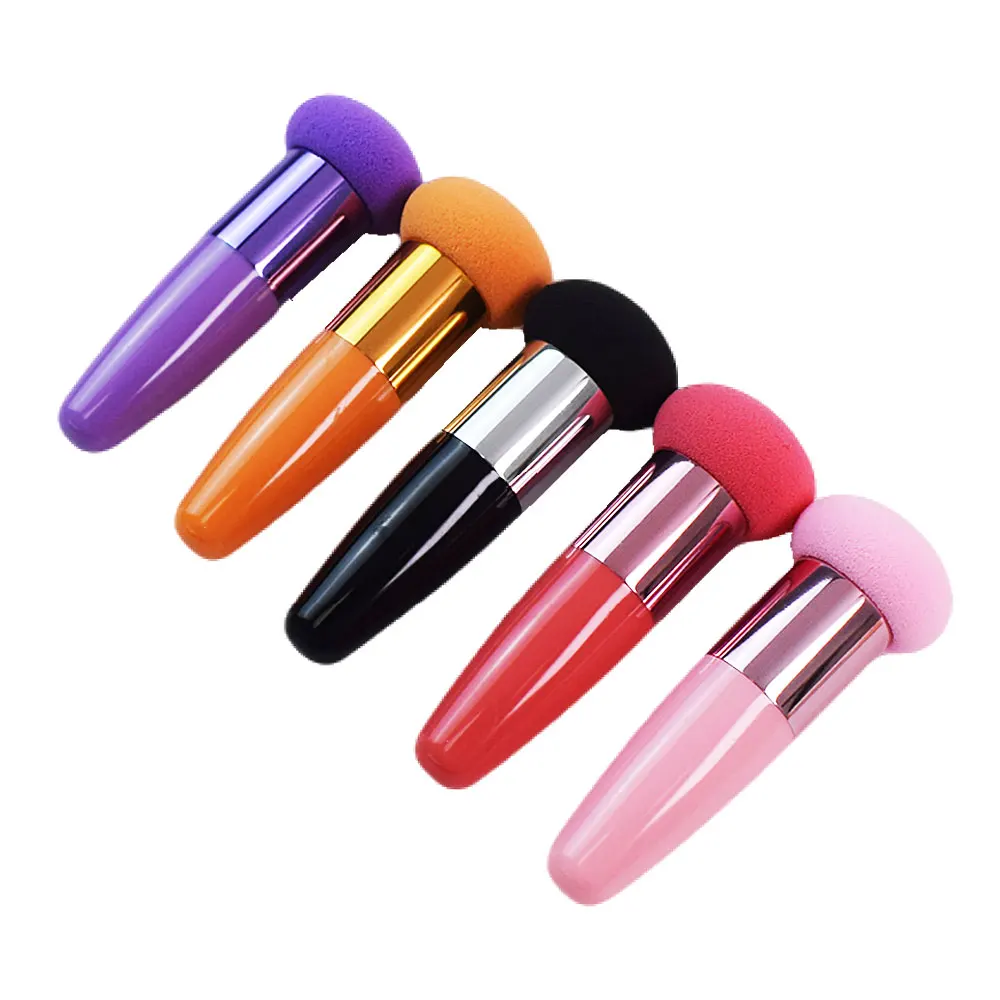 Mushroom Head Makeup Brushes Powder Puff Cosmetic Sponge with Handle Women Fashion Professional Makeup Beauty Tools