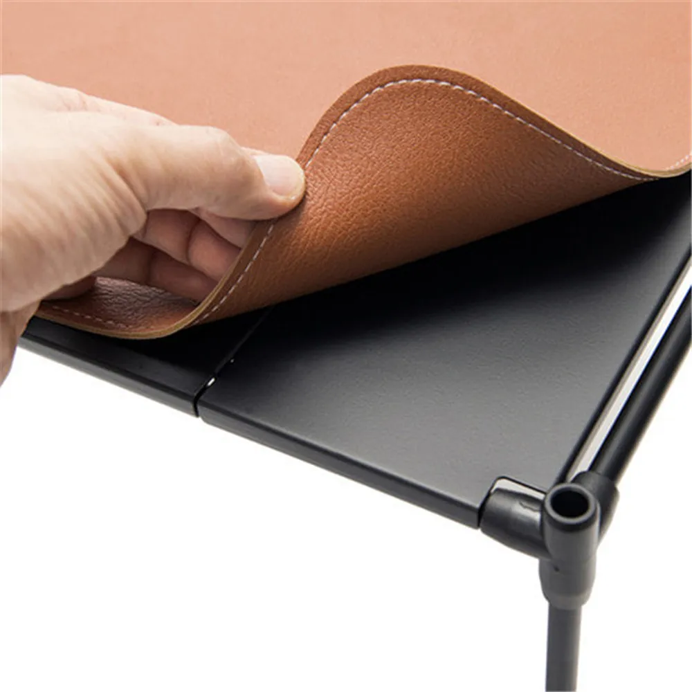 Table Mat Camping Wood Roll Table Leather Thicken Waterproof Heat-Resistant 5