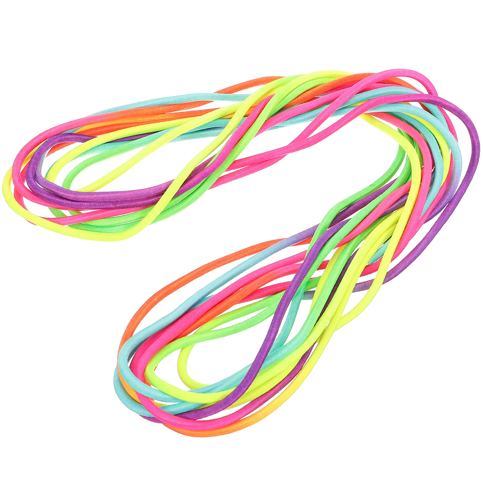 

Kids Elastic Jumping Rope Kids Rainbow Elastic Jump Rope Gymnastic Rubber Band Jumping Rope durable Kids Game Exercise Equipment