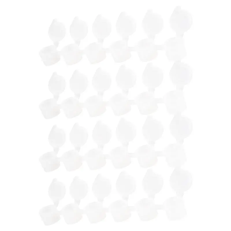 80개 스트립 480개 빈 페인트 컵 용기 미니 페인트 컵 투명 보관 용기 그림 미술용 (3ml)
