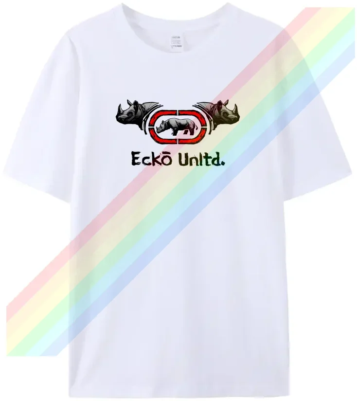 

Ecko_Unltd Summer Men's Youth Pure Cotton T-Shirt Designer Women's Casual Sports Short Sleeve