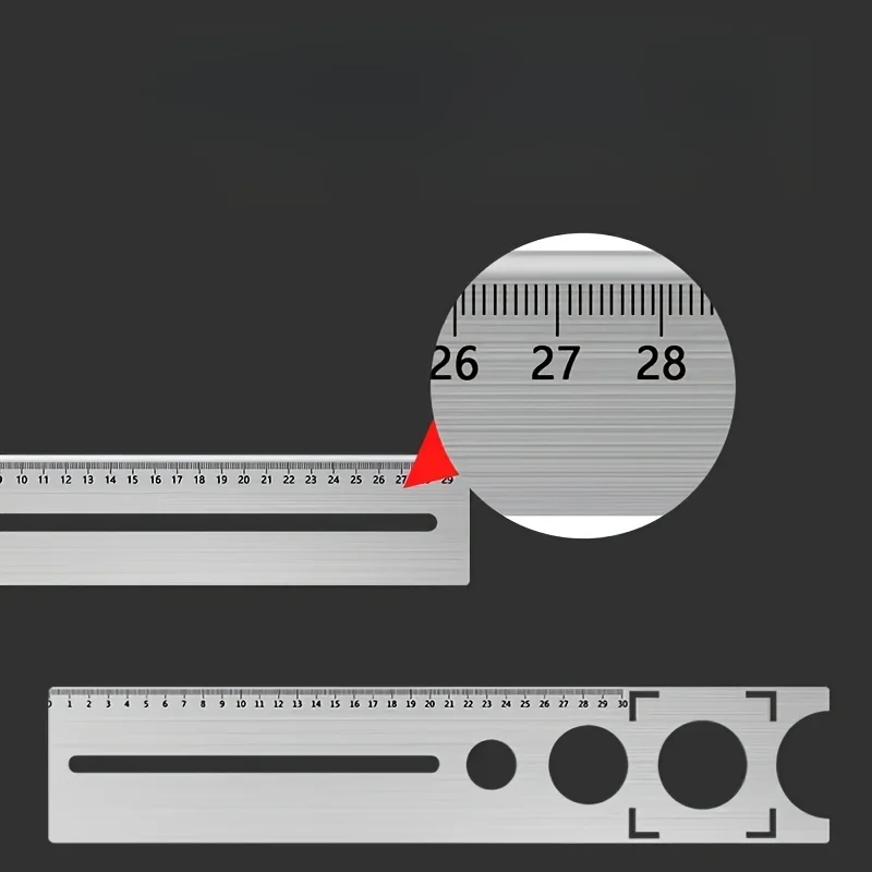 다기능 자, 타일과 대리석 위치 측정을 위해 특별히 설계된 정밀 위치 측정 도구입니다. 이 보편적인 측정기