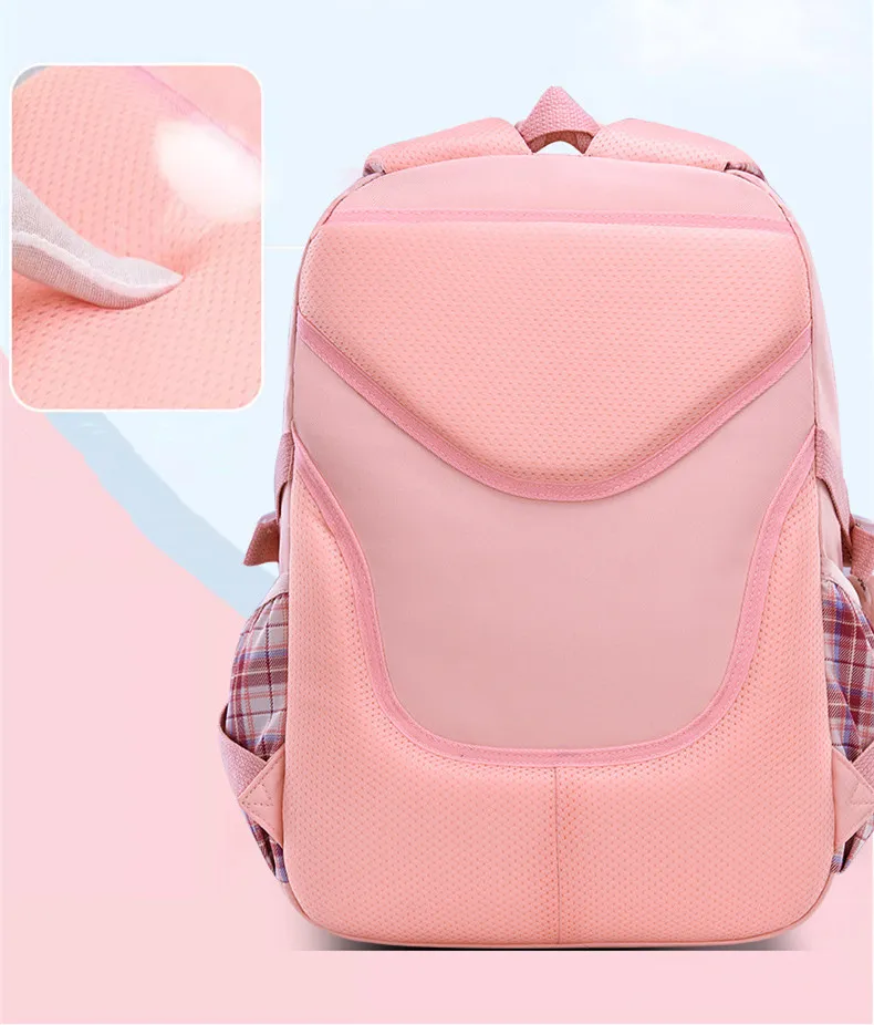 With Rabbit Pendant For Girls Orthopaedics Kids Backpack Kawaii Waterproof School bag Primary Bow Knot Schoolbag mochilas BOOK 6