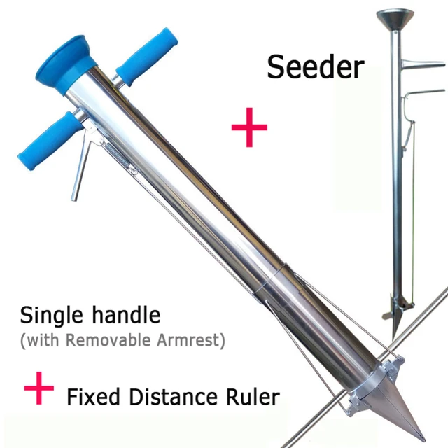 Új Gyors Vetőmag Rozsdamentes Acél Kézi Ültetvényes Palántát Átültető Eszköz Vetőgép Zöldség Ültetési Kerti Kézikönyv - Image 4