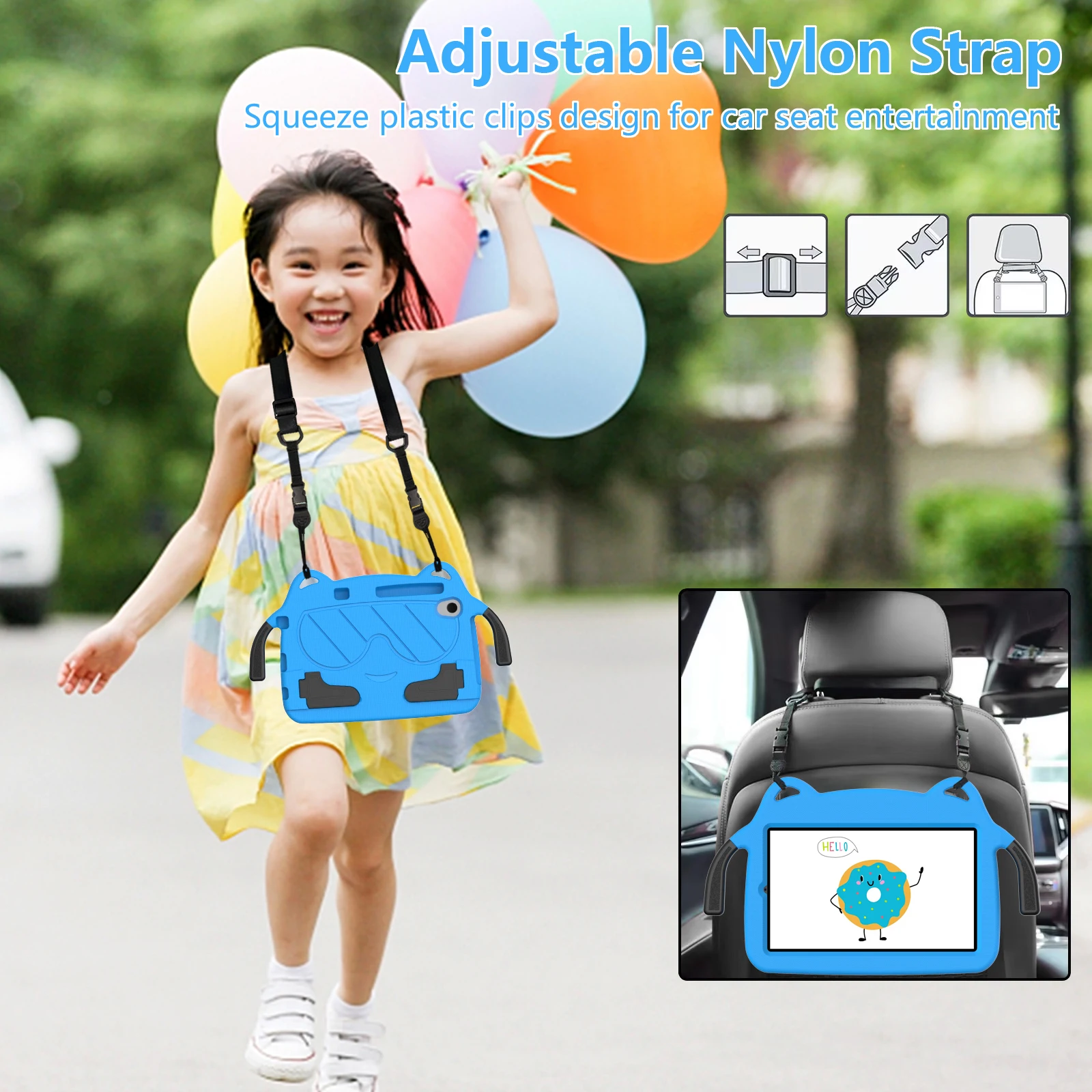 Kids Shockproof Case with Handle and Kickstand