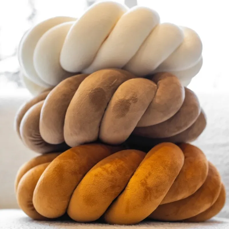 Round Handmade Knot Pillow 1