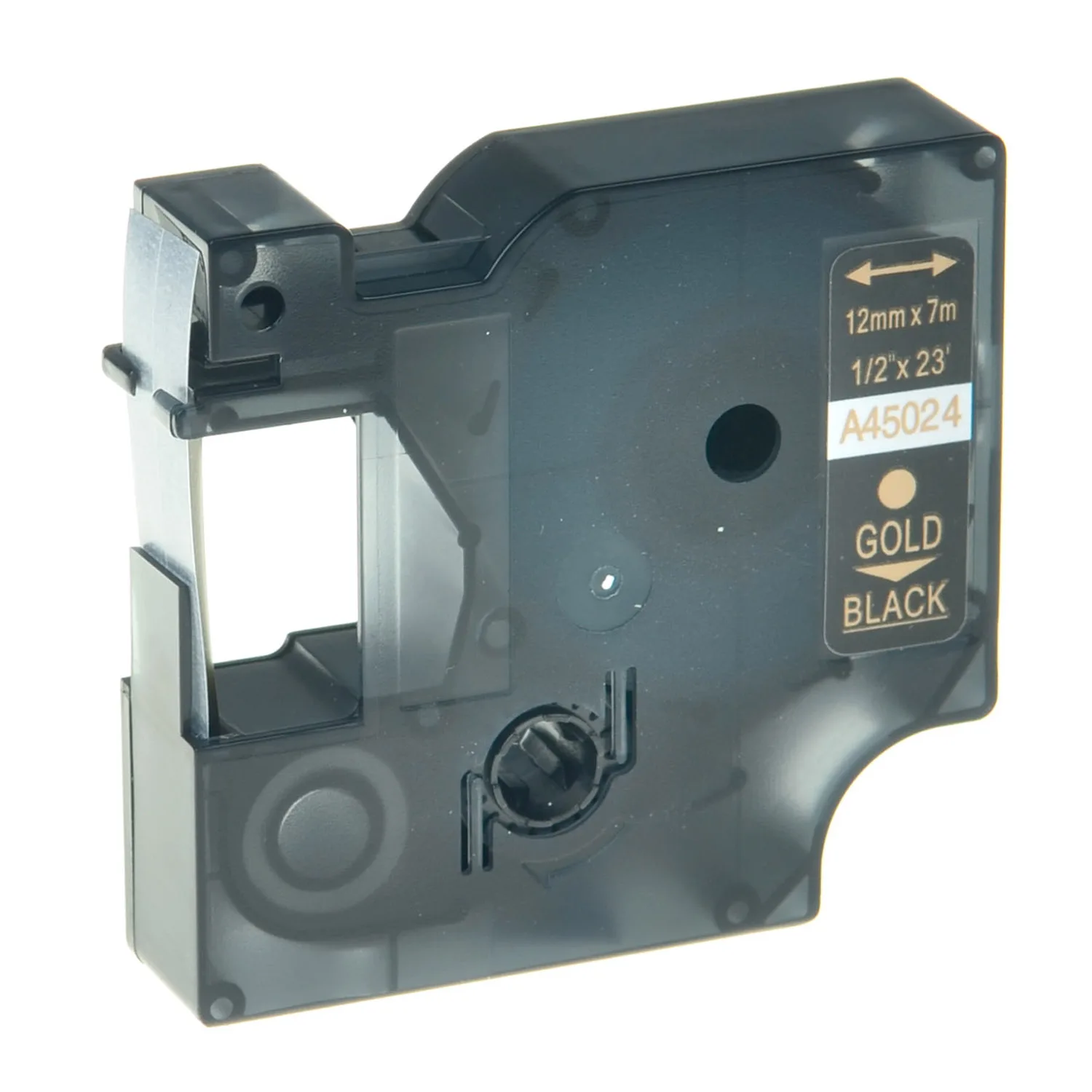 Black on White Dymo D1 Label Tape, Various Widths