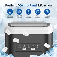 Loefme Machine à glaçons électrique Machine à glaçons professionnelle Portable nettoyage automatique balle ronde bloc de glace faisant la Machine barre à la maison 6