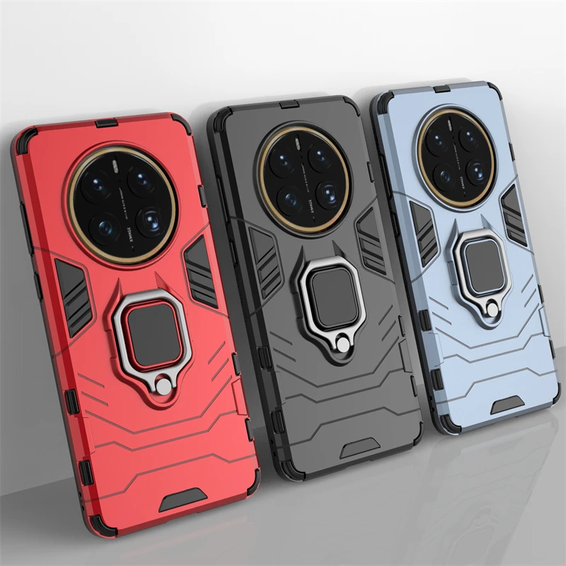 Custodia Armor COMAKU Per Huawei Mate 50 Pro – TPU+PC Antiurto Con Anello Rosso - 5