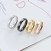 Fashion Jewelry New Titanium Steel Men's and Women's Simple Personality 4MM Grinding Couple's Ring 1