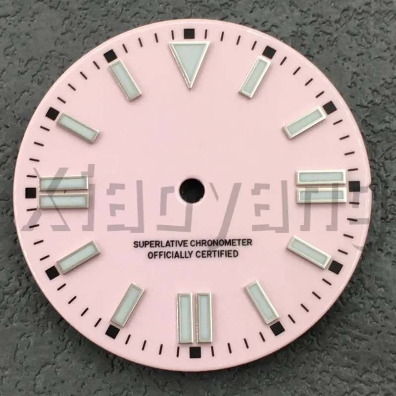 Sterile Glossy Green Luminous Watch Dial, 29mm