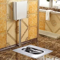 #Silver Household Toilet Set Anti-Blocking Toilet Water-Saving Box Set Potty Chair Squatting Toilet Urinal 2
