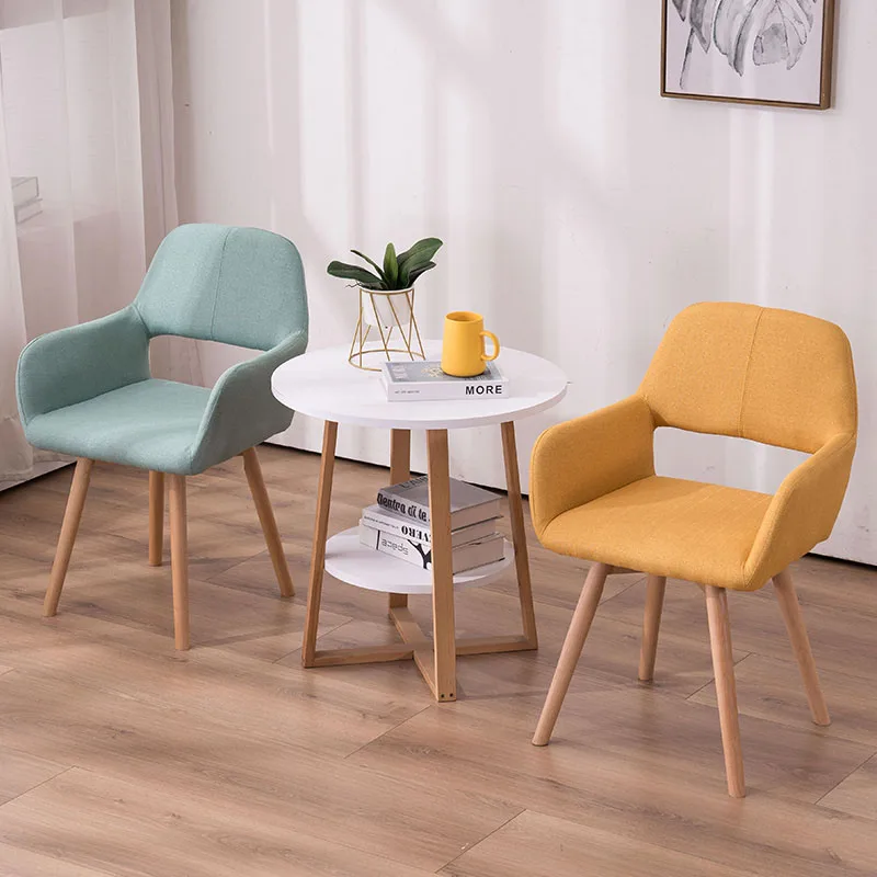 Cream Wind Trendy Dining Chairs Nordic White Comfort Small Apartment Living Room Chairs Simplicity Modern Chaise Home Furniture