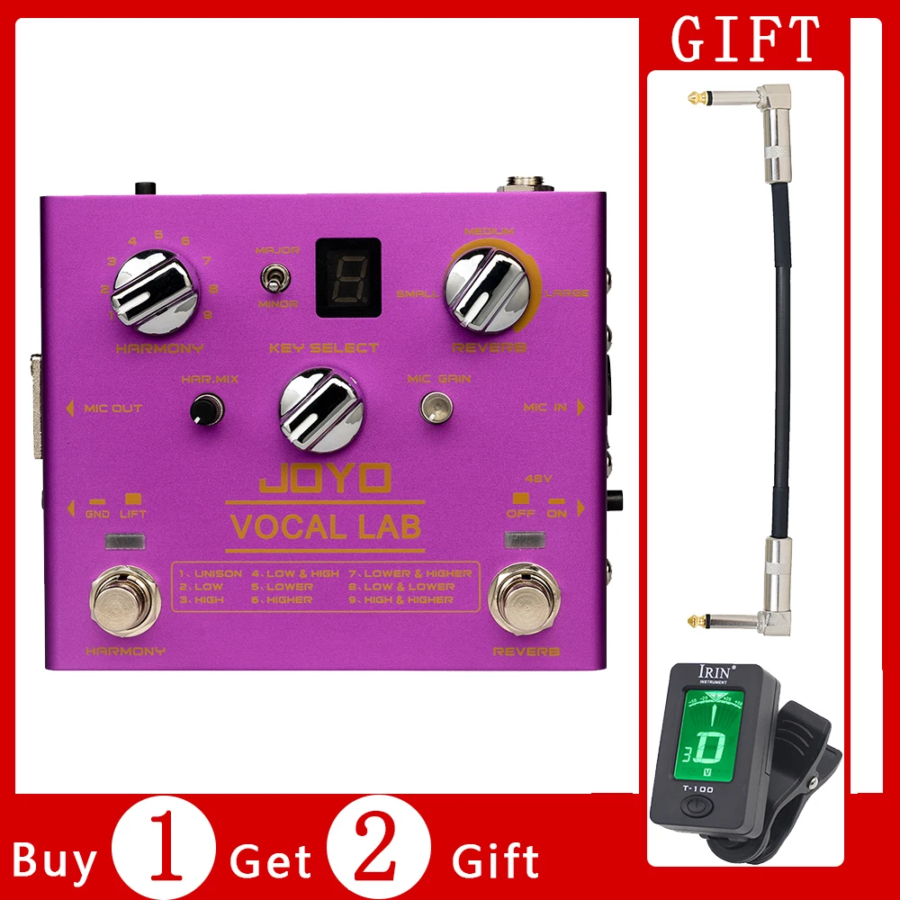 

JOYO R-16 VOCAL LAB Vocal Reverb Guitar Effect Pedal 9 Vocal Harmony & 3 Reverb Effect Pedal Electric Guitar Parts & Accessories