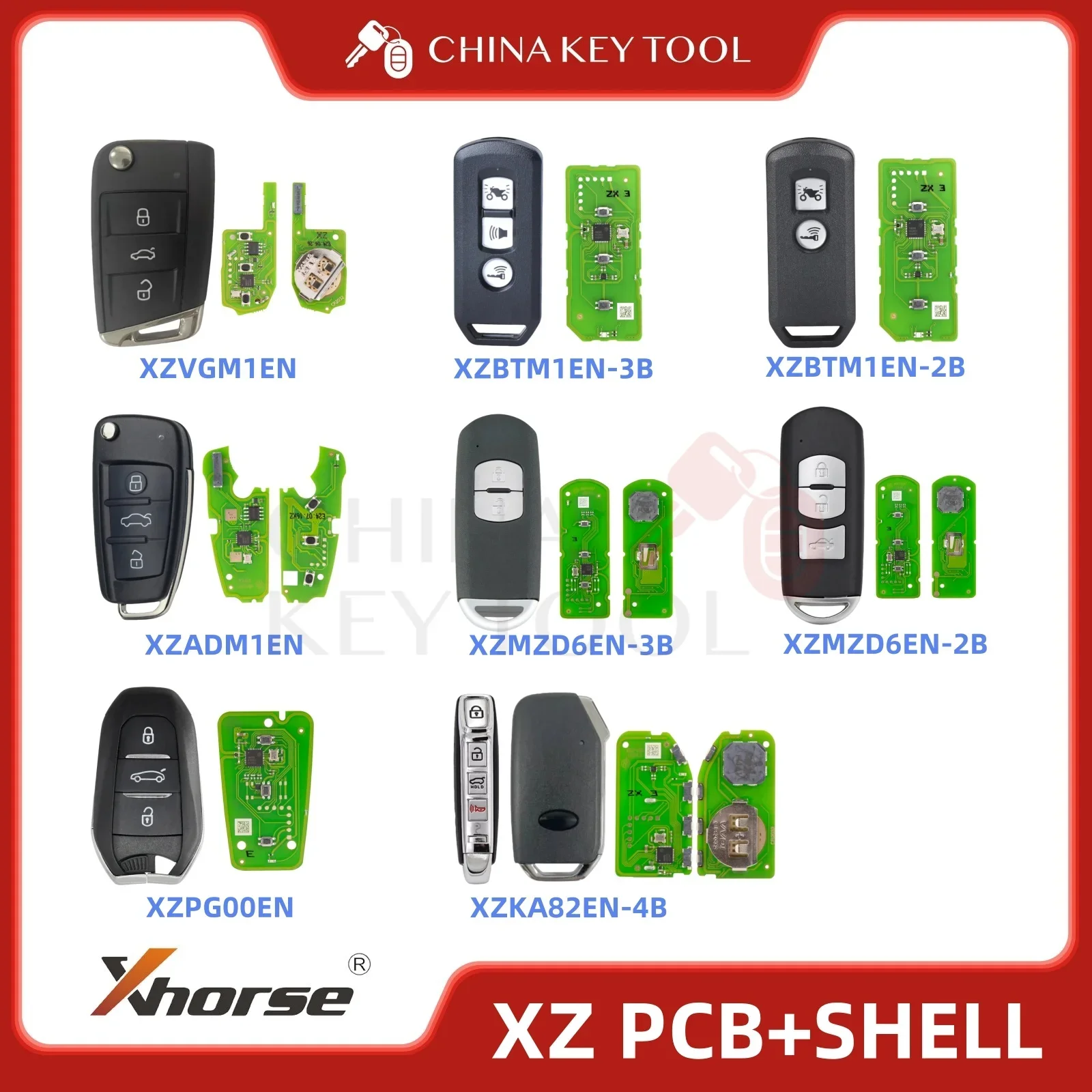 Xhorse Spezielle Platine Für Smart Key Mit Shell XZVGM1EN XZBTM1EN XZADM1EN XZMZD6EN XZPG00EN XZKA82EN Mit Logo – Detail 1