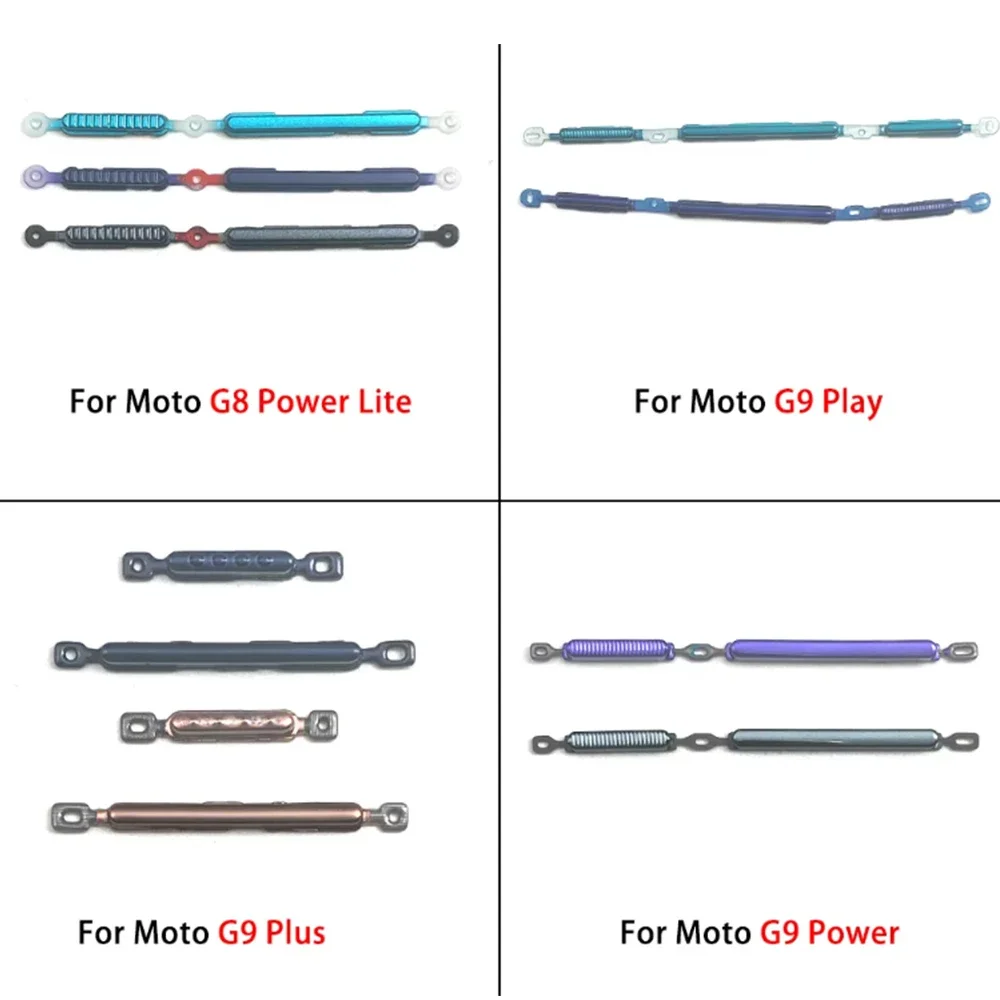 10Pcs, 전원 버튼 + 볼륨 측면 버튼 키 모토로라 모토 G6 G7 G8 G9 플러스 플레이 파워 라이트 교체 부품