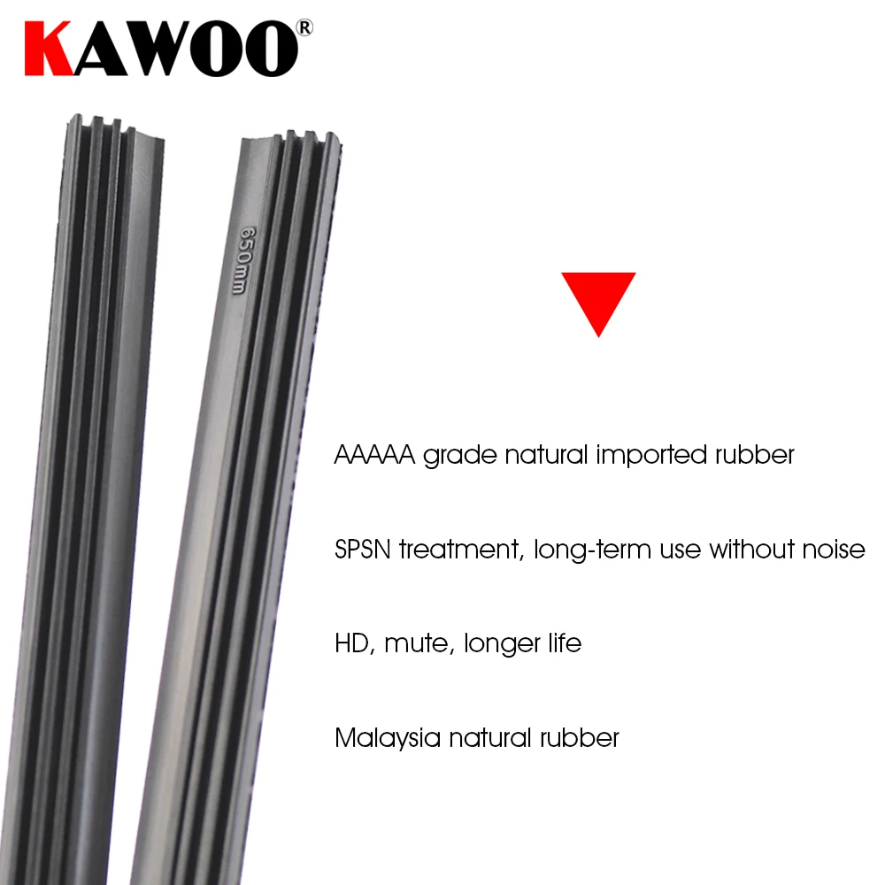 SKEIDO 4PCS 32" Car Wiper Rubber Refill Blade Soft Insert Strip DIY Can Be Cut Windshield Wiper Replacement Parts DIY Adjustable Boneless Windscreen Blade Refills