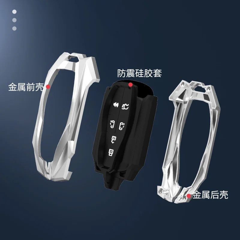 Custodia per chiave auto in lega di zinco per Toyota Sienna 2011-2020 Key Tacoma Smart Keyless Remote Keychain Protector 6 Button Key Bags - S566161582bae4aafa8405c3ceb962fc2U