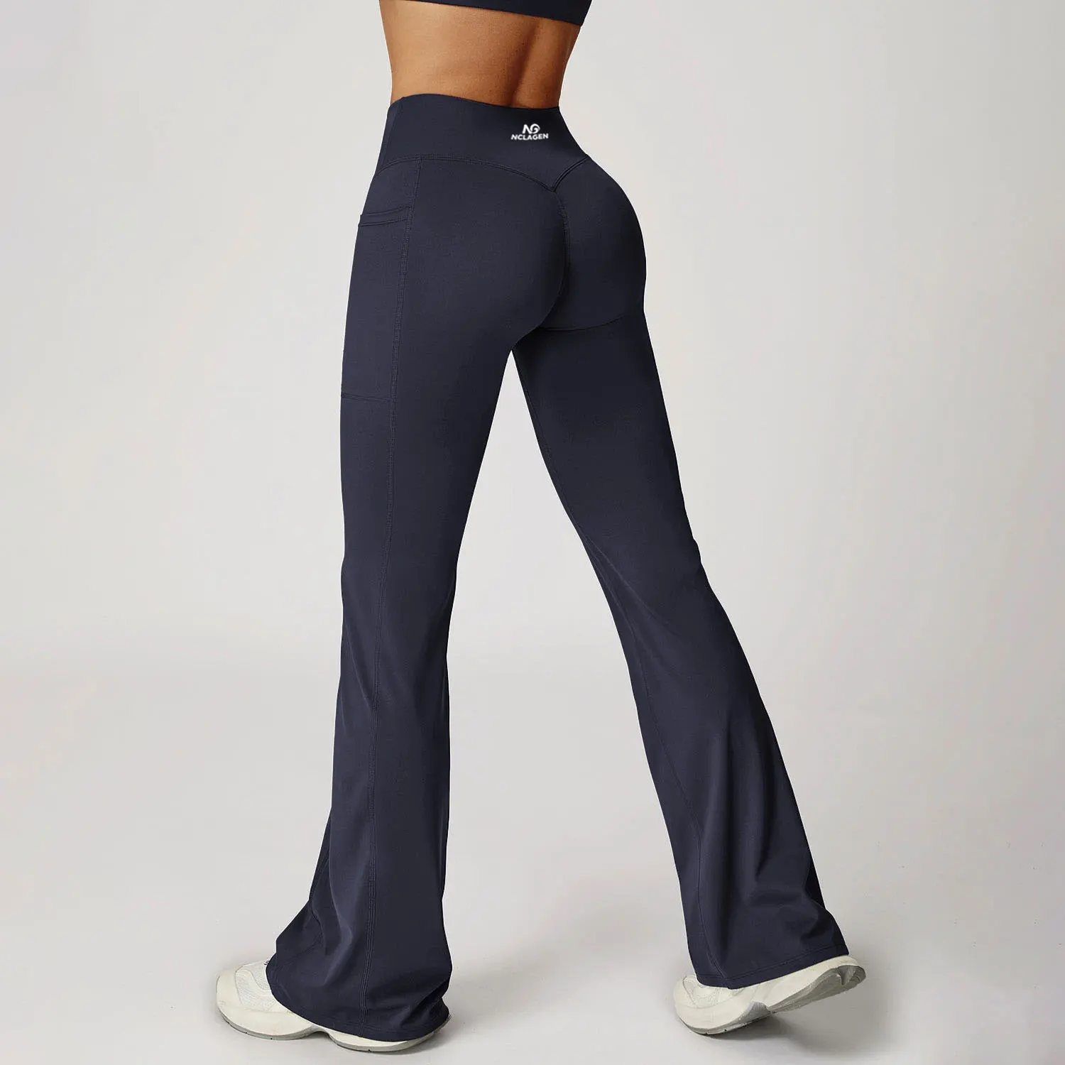 Pantalon Yoga Évasé Taille Haute Femme
