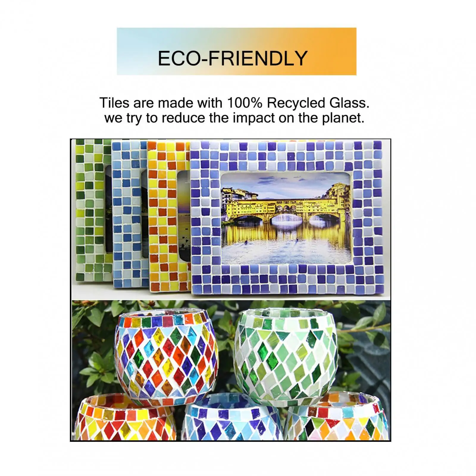 2x 70 Pieces Rectangle Shape Different Colors Glass Pieces Mosaic Tiles