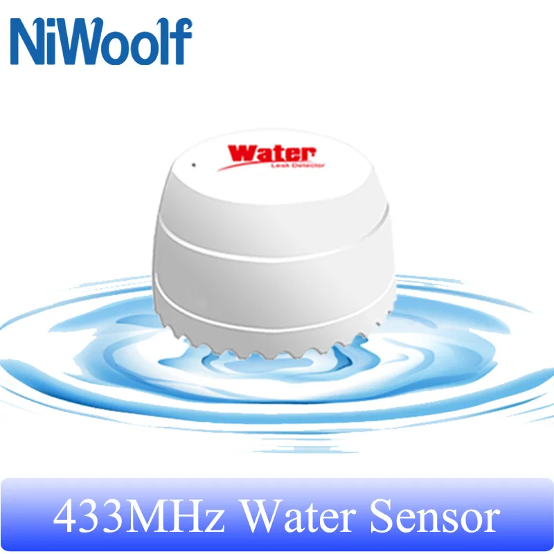 

433MHz Water Leakage Detector Flood Alert Overflow Detection Wireless Water Leak Sensor For Home Security Burglar Alarm System