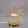 Multi-function Bamboo Woven Basket 1/2/3 Layer Fruit Food Vegetable Storage Basket Durable Handwoven Standing Tray for Kitchen 5