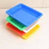 Plastic Art Trays Multicolor Activity Tray Tea Organizer Serving Tray for Crafts DIY Projects Painting,Beads Organizing Supply 5