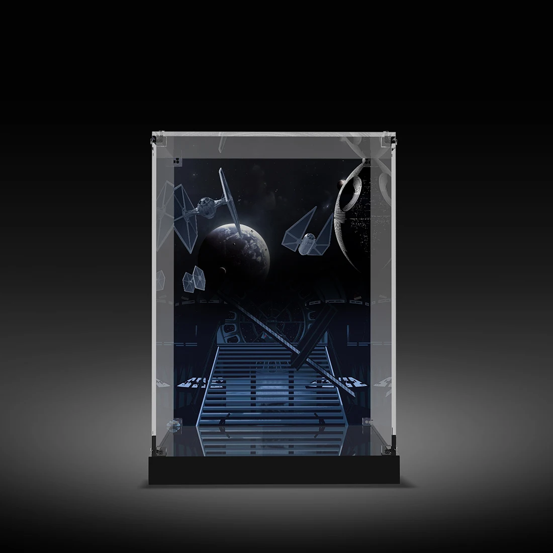 18.6X 18.6X 26.3cm Building Block Acrylic Display Box Show Case For Lego 75304 Death Hemer Dustproof Clear Crystal Nut Type 3