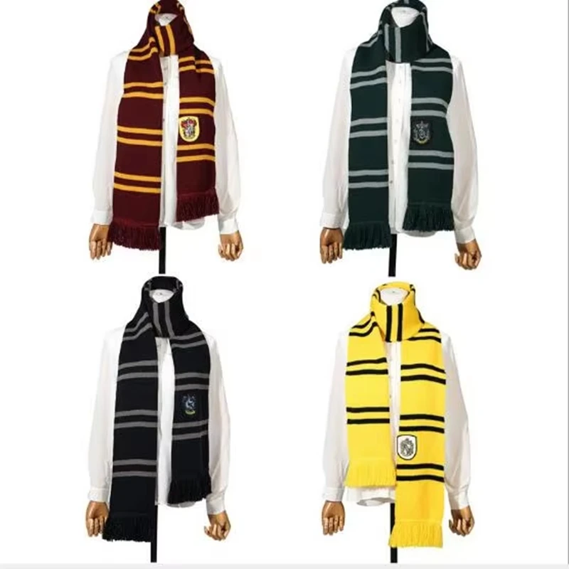 Movie&TV Potter Cosplay Scarf Warm Neckerchief Cosplay Accessories long Scarves Halloween Christmas Gift Props For Kids