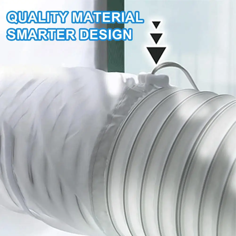 Air Conditioner Window Seal AC Casement Window Seal Kit Hot Air Stop Air Exchange Guards With Zip Tape Works With Tumble Dryer