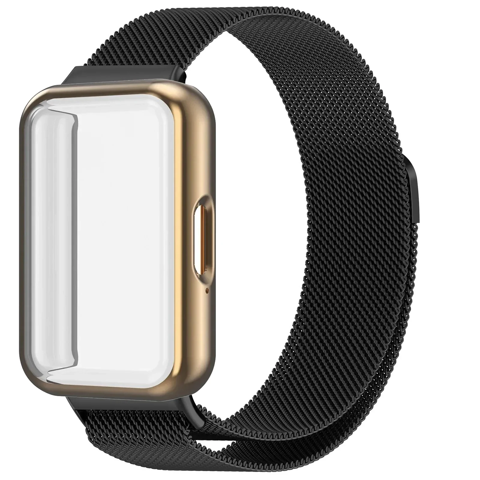 Milanese Loop Strap with Magnetic Wristband and Screen Protector Cover