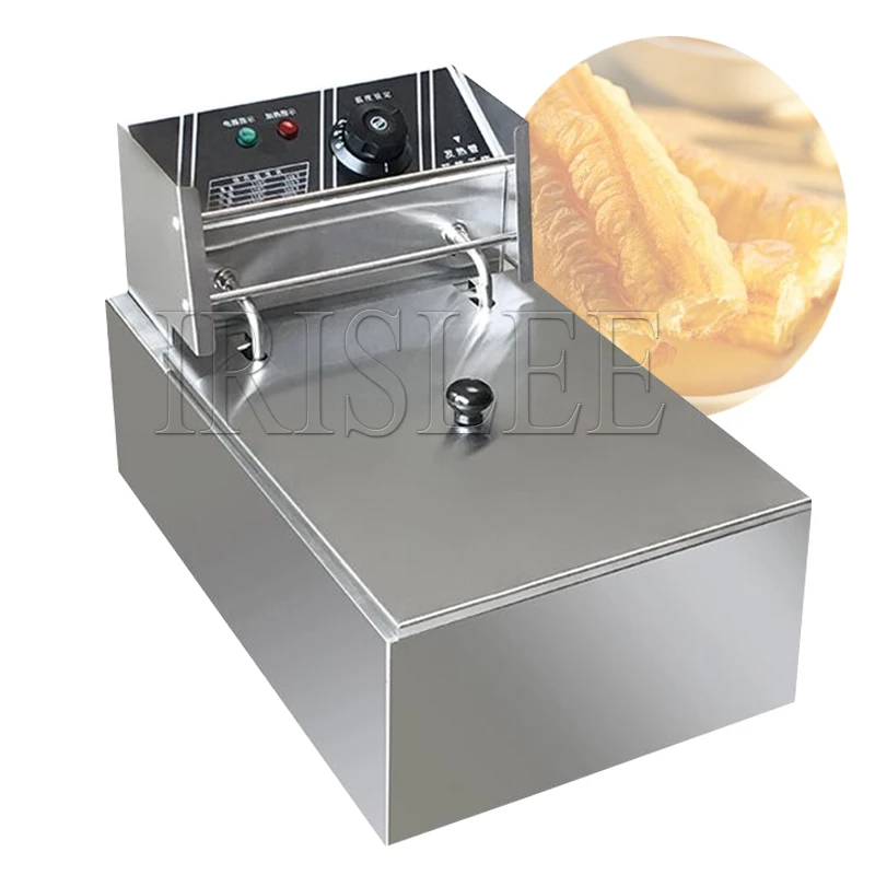 

Commercial Fryer Stall Single-cylinder Two Basket Large-capacity Fried Machine Fast-Heating Snack Maker Electric Fryer