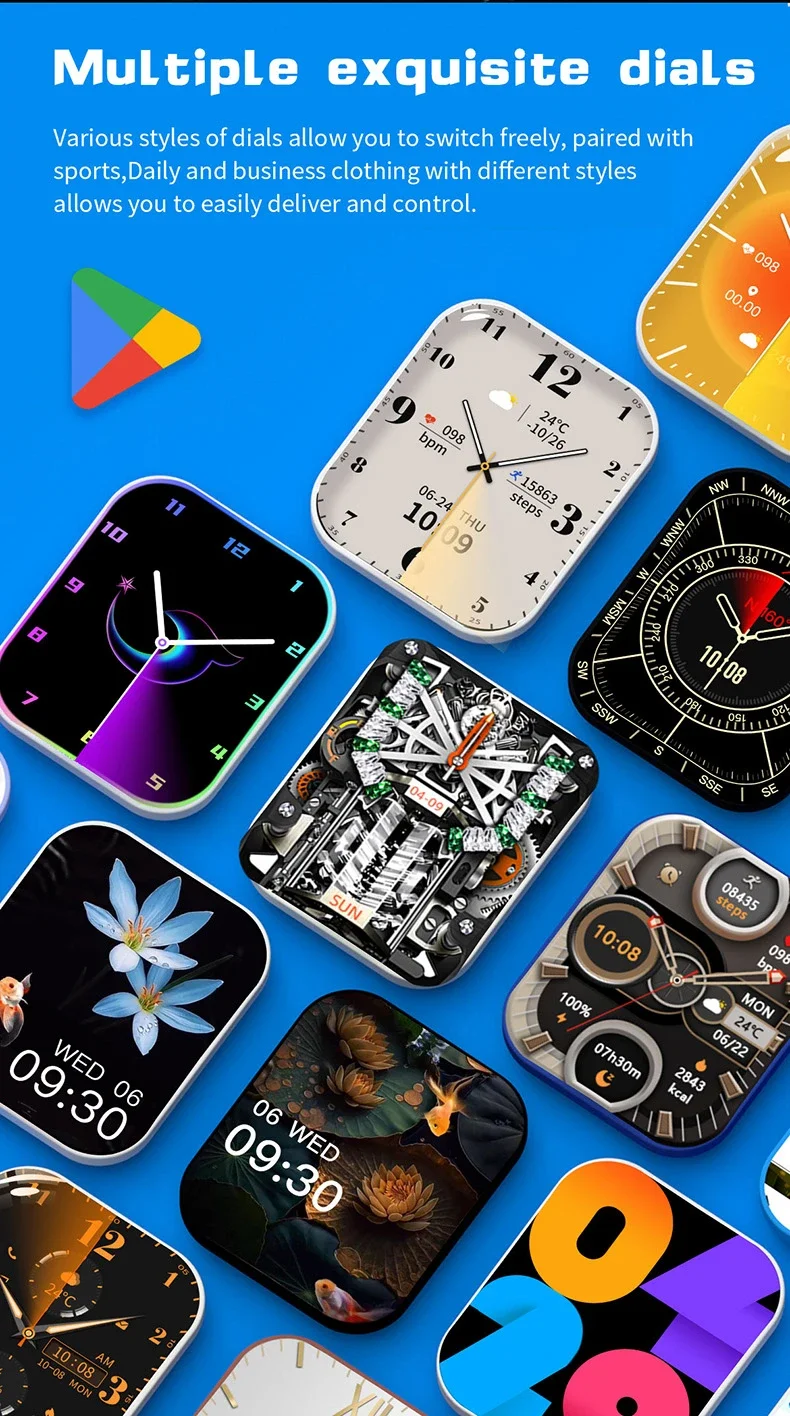 Smartwatch med bluetooth-samtal och träningsspårare för sport_voghion.com
