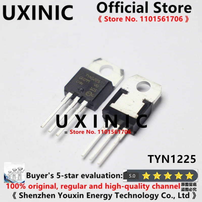 

UXINIC 100% новый импортный оригинальный TYN1225RG TYN1225 TO-220 однонаправленный Тиристор 25 А 1200 в
