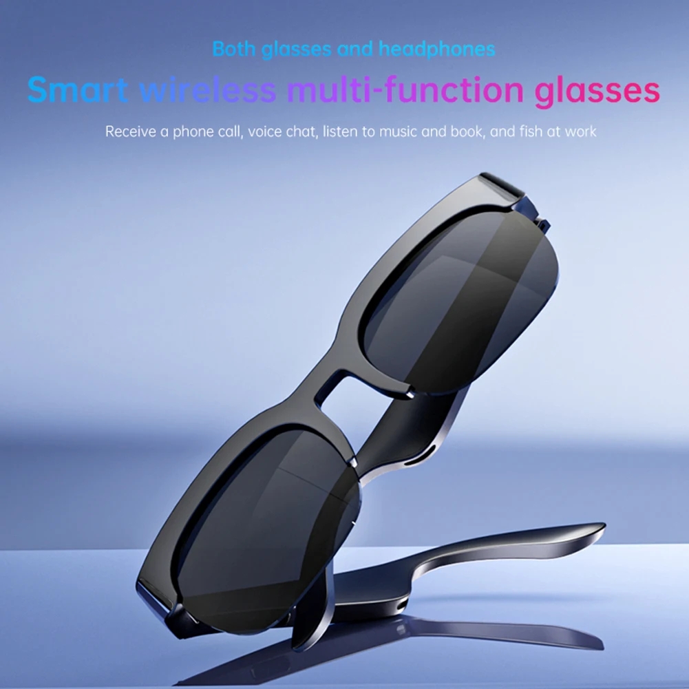 BT Sunglasses AI Translator Hands-Free Music & Calls Audio Glasses UV Protection Outdoor Sports Headphones for Men Women