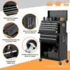 8-Drawer High Capacity Rolling Tool Chest, Removable Cabinet Storage Tool Box with Wheels & Drawers, Detachable Toolbox Lock 5