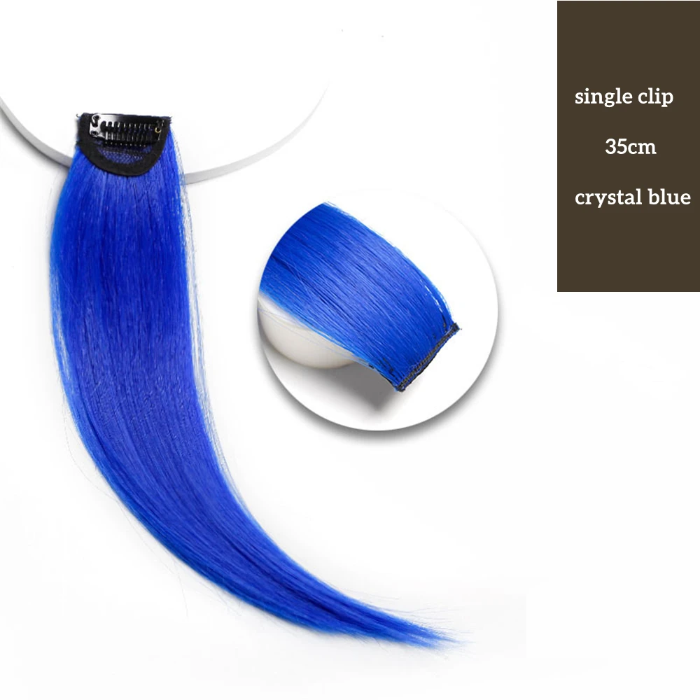 VaaJee Synthetic Clip Wigs Women Heat Resistant Straight Hair Extensions With Clips Multicolor Crochet Braid Hair For Teen Girls