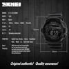 5PCS/Set SKMEI 1243 Men Multifunction 5Bar Waterproof PU Strap LED Display Watches Chrono Digital Watch reloj hombre Sport Watch 6