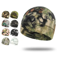 Autumn Winter Fleece Cap Warm Men Cycling Hiking Beanie Skiing Thermal Windproof Hat Camouflage Outdoor Elastic Skull Cap