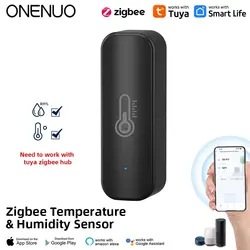 Smart Temperature and Humidity Sensor with App Control - Compatible with Voice Assistants (Zigbee)