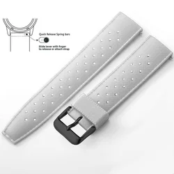 Tropical Silicone Quick Release Watch Band - Vibrant Rubber Strap - 22mm (White 4)