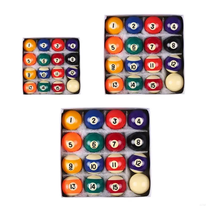 920L 16Pcs/pack Mini Pool Ball Polyester Resin 25MM/32MM/38MM Children Billiards Table Balls Set Kid Pool Ball Complete Set