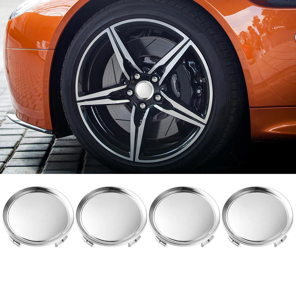 

4x Car 75mm (2.95 Inch) Universal Wheels Center Cap Hubcap Chrome Silver Auto Wheel Center Cap Accessories