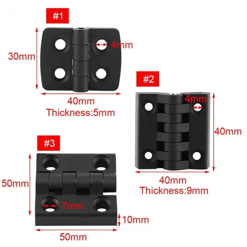 Nylon Plastic Butt Hinge 10pcs/set Black Color for Wooden Box Furniture Electric Cabinet Hardware nylon hinges plastic hinges