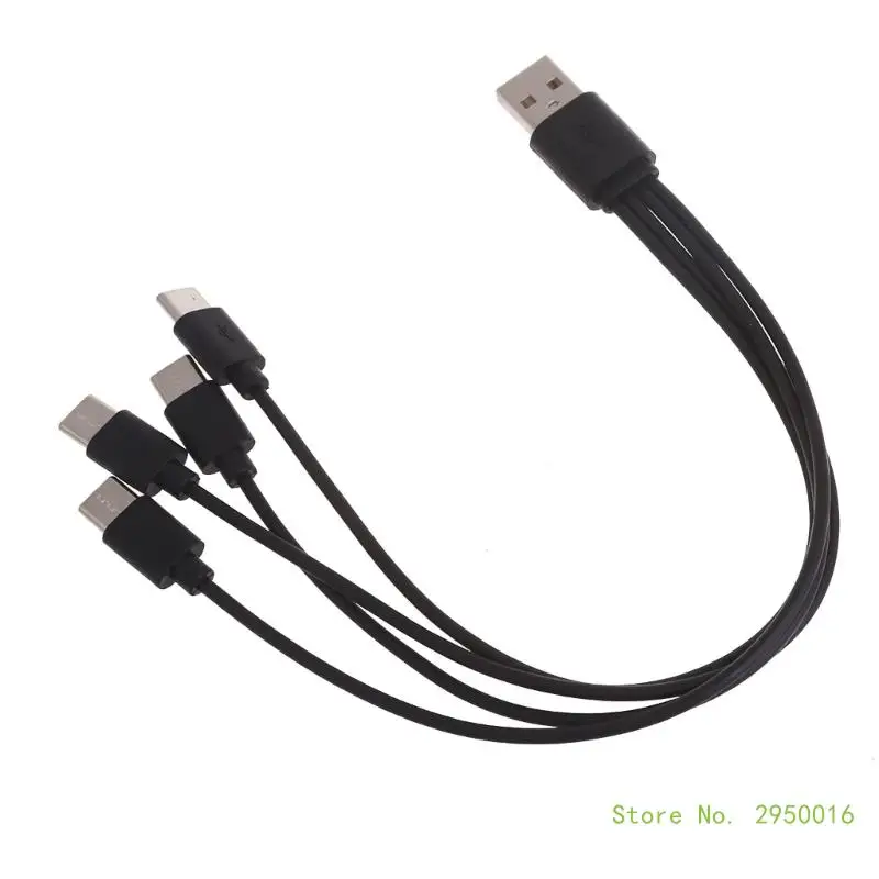Universal Multi-Device Fast Charging Cable with Multiple USB-C Ports