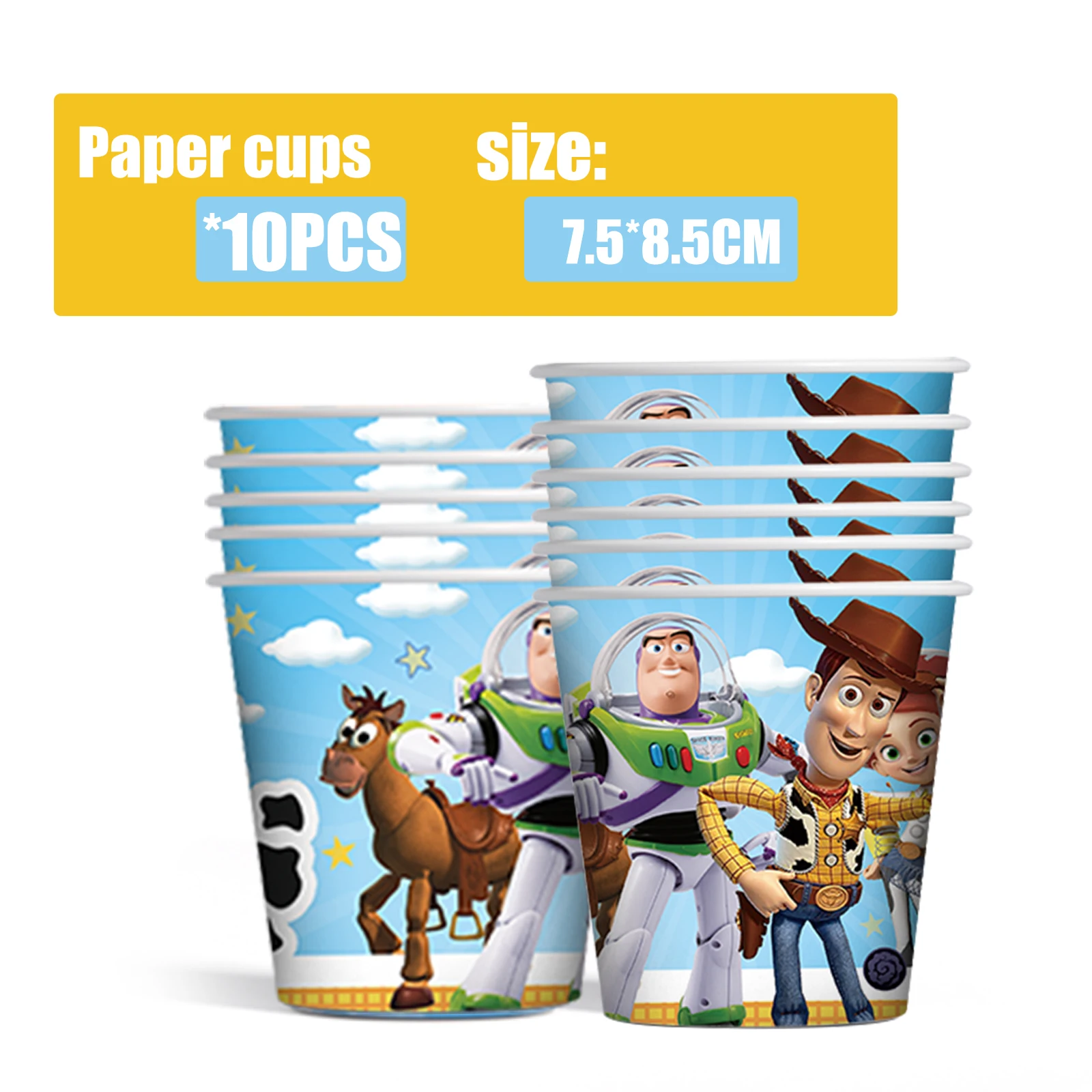 Birthday Party Supplies Carton Toy Story Tableware Paper Plate Ballon Cup Tablecloth For Kids Boys