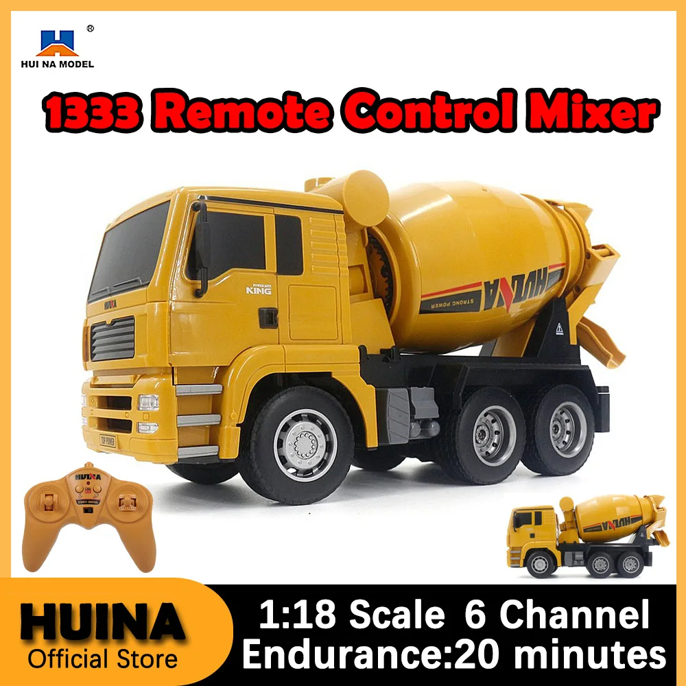 

HUINA Rc Car Radio Control Car 1333 Dump Digger Mixer Truck Diecast Engineering Vehicles Remote Control Tractor Toys For Boys